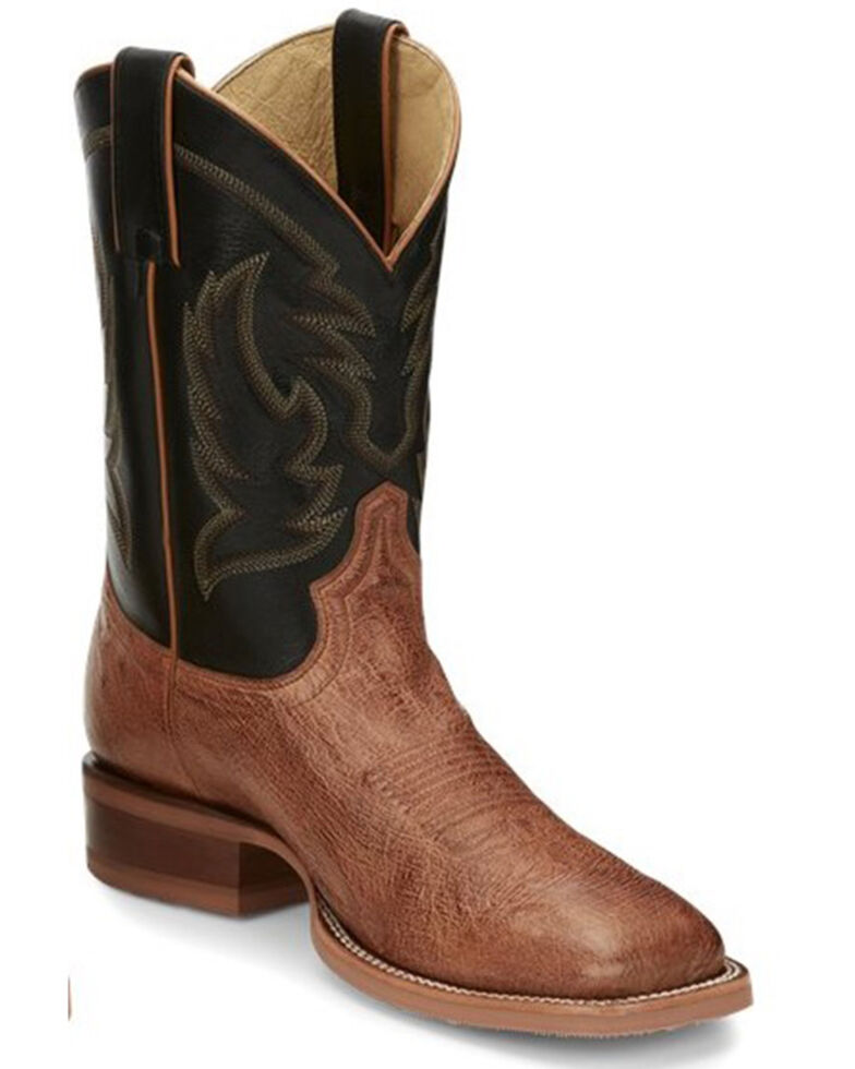 Justin Men's McLane Western Boots - Wide Square Toe, Brown, hi-res