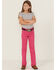 Image #1 - Wrangler Girls' Bootcut Stretch Denim Jeans, Pink, hi-res