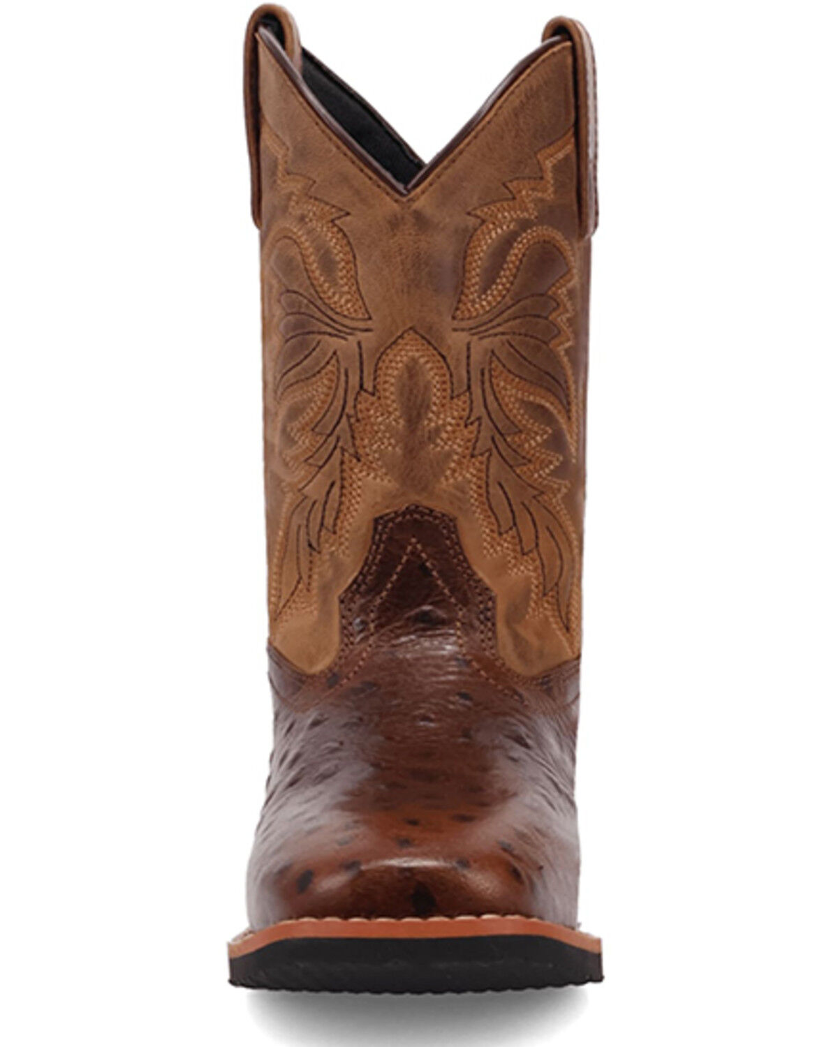 Dan Post Little Boys' Ostrich Print Western Boots - Broad Square Toe