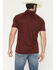 Image #4 - RANK 45® Men's Marfa Solid 1/4 Zip Polo Shirt, Red, hi-res