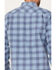Brixton Men's Bowery Summer Weight Long Sleeve Button Down Shirt, Light Blue, hi-res