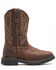 Cody James Men's Saddle Waterproof Western Work Boots - Soft Toe, Dark Brown, hi-res