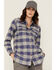 Image #1 - Ariat Women's Rebar Tunic Long Sleeve Button-Down Flannel Work Shirt, Blue, hi-res