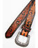 Image #2 - Cody James Men's Floral Hand Tooled Stretch Bonded Strap Western Belt, Brown, hi-res
