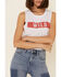 Wondery Women's Wild Bar Graphic Muscle Tank Top , White, hi-res