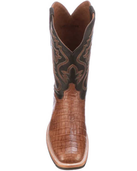 Image #6 - Lucchese Men's Rowdy Western Boots - Square Toe, Tan, hi-res