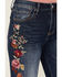 Image #4 - Driftwood Women's Medium Wash High Rise Floral Embroidered Stretch Flare Jeans, Medium Wash, hi-res