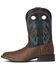 Image #2 - Ariat Men's Crocodile Print Sport Buckout Western Performance Boots - Broad Square Toe, Brown, hi-res