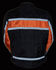 Image #4 - Milwaukee Leather Men's Reflective Stripe Racer Jacket - 4X, Black/orange, hi-res