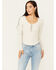 Image #1 - Idyllwind Women's Hummingbird Tie Front Long Sleeve Top, Stone, hi-res