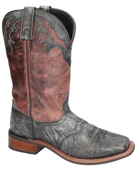 Smoky Mountain Men's Cumberland Western Boots - Broad Square Toe, Black, hi-res