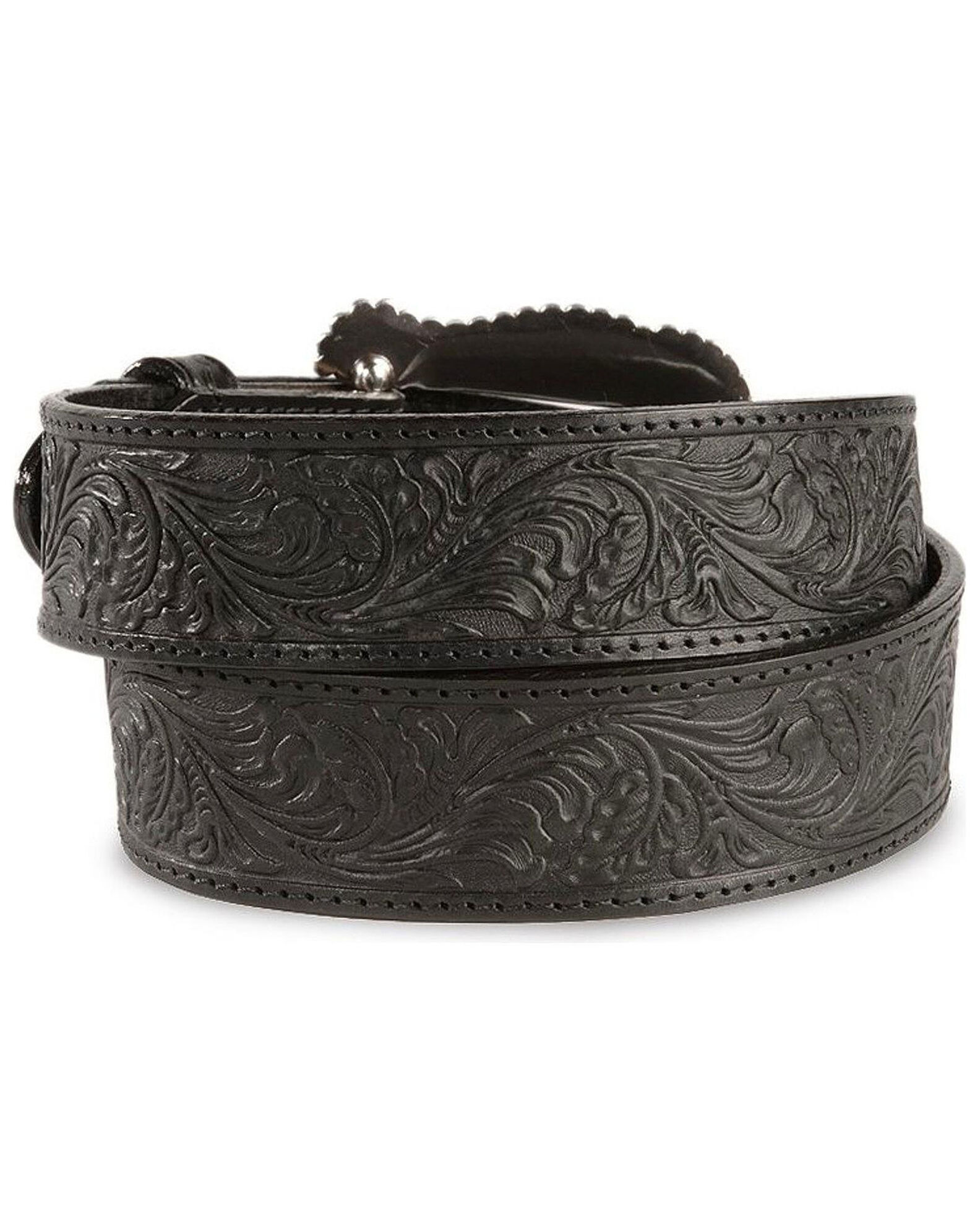 Image #4 - Tony Lama Women's Layla Leather Belt, Black, hi-res