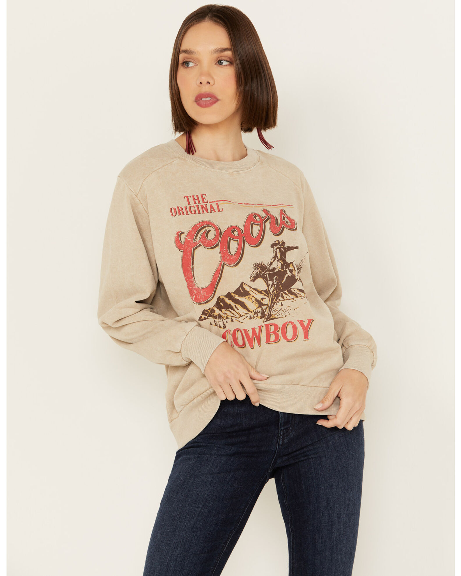 Graphic crewneck sweatshirt clearance