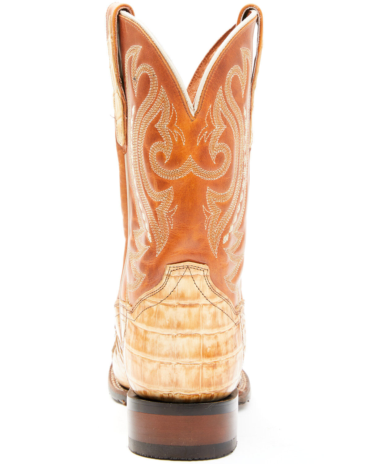 Image #5 - Dan Post Men's Tan Caiman Belly Western Boots - Broad Square Toe, Tan, hi-res