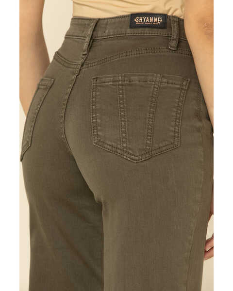 Image #5 - Shyanne Women's Olive Flare Jeans, , hi-res