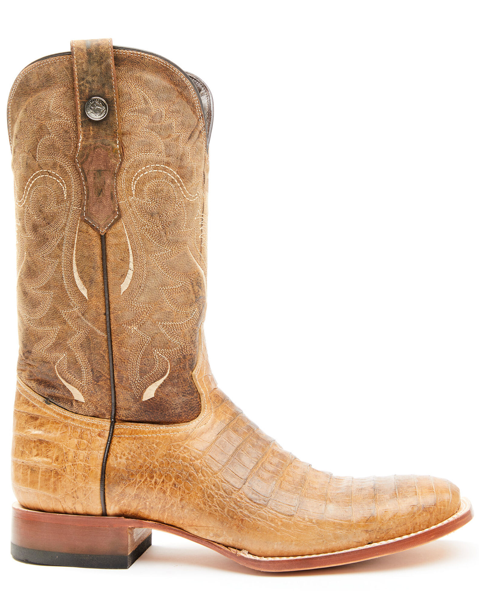 Tanner Mark Men's Caiman Belly Print Western Boots Square Toe Boot Barn