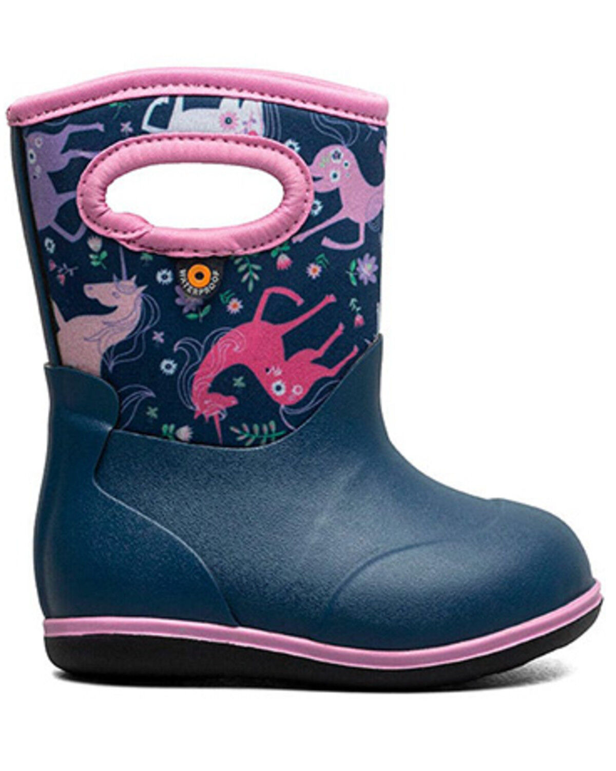 Image #2 - Bogs Toddler Girls' Classic Unicorn Meadow Rainboots, Blue, hi-res