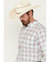 Image #2 - Ariat Men's Pro Series King Plaid Print Long Sleeve Button-Down Western Shirt, Light Blue, hi-res
