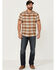 Image #2 - Pendleton Men's Linen Plaid Short Sleeve Button Down Western Shirt, Yellow, hi-res