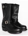 Image #1 - Brothers and Sons Men's Engineer Motorcycle Boots - Round Toe, Black, hi-res