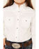 Wrangler Kid's Embroidered Long Sleeve Western Shirt, White, hi-res