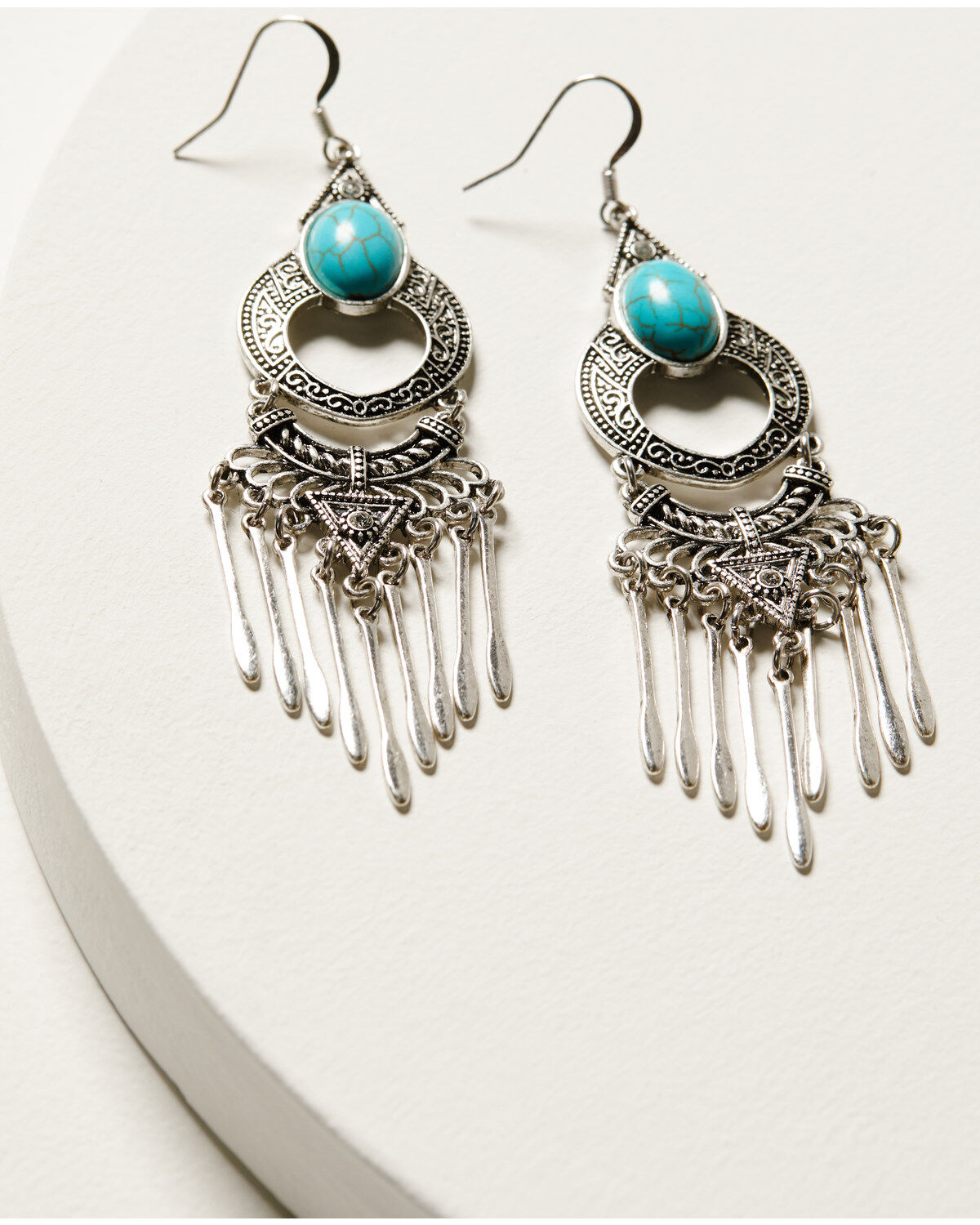 Image #1 - Idyllwind Women's Silver & Turquoise Finley Dangle Earrings, Silver, hi-res