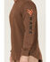 Hawx Men's Logo Graphic Long Sleeve Work T-Shirt, Dark Brown, hi-res