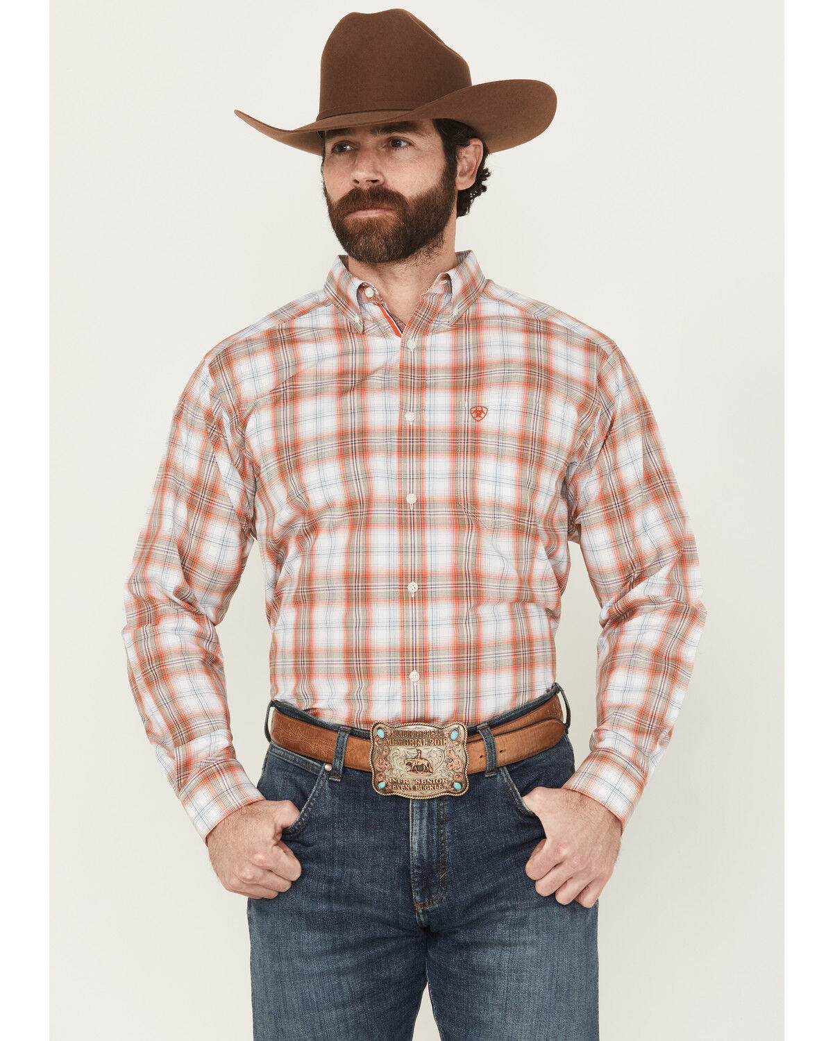Ariat Men´s Wallis Pro Series Plaid Print Long Sleeve Button-Down Stretch WesternShirt