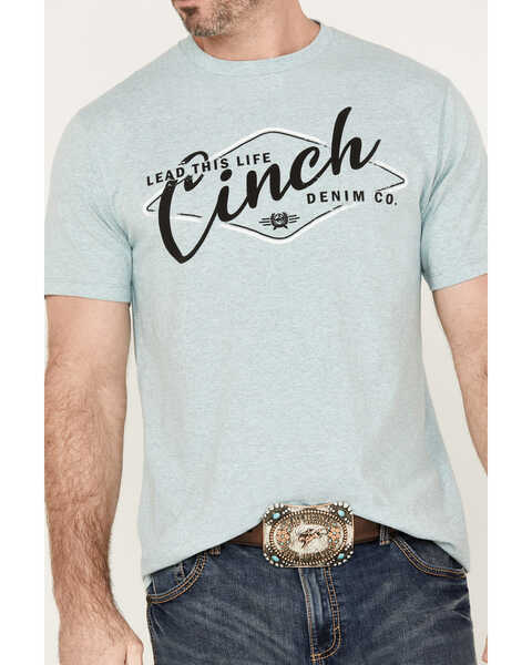 Image #3 - Cinch Men's Lead This Life Short Sleeve Graphic T-Shirt, Seafoam, hi-res
