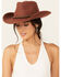 Nikki Beach Women's Cognac Blaze Fedora Hat, Cognac, hi-res