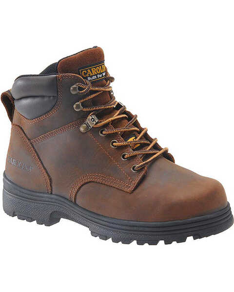 Carolina Men's 6" Broad Toe Internal Met Guard Work Boots - Steel Toe, No Color, hi-res