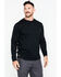 Image #1 - Hawx Men's Black Pocket Henley Work Shirt - Big, Black, hi-res