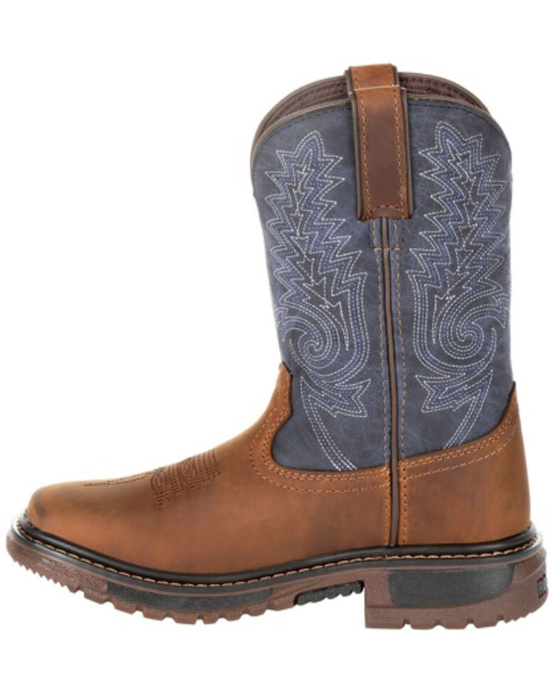 rocky square toe western boots