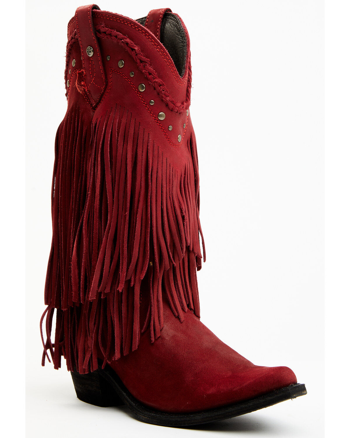 Image #1 - Liberty Black Women's Vegas Fringe Western Boots - Snip Toe, Red, hi-res