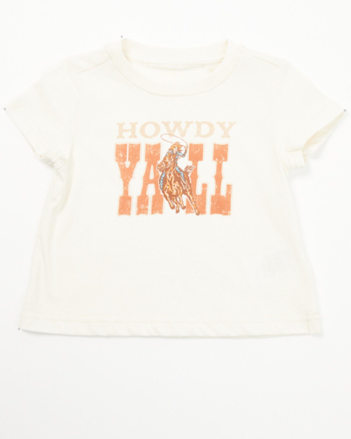 Shyanne Toddler Girls' Y'all Short Sleeve Graphic Tee, Off White, hi-res