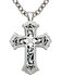 Image #2 - Montana Silversmiths Antiqued Scalloped Cross Necklace, Silver, hi-res
