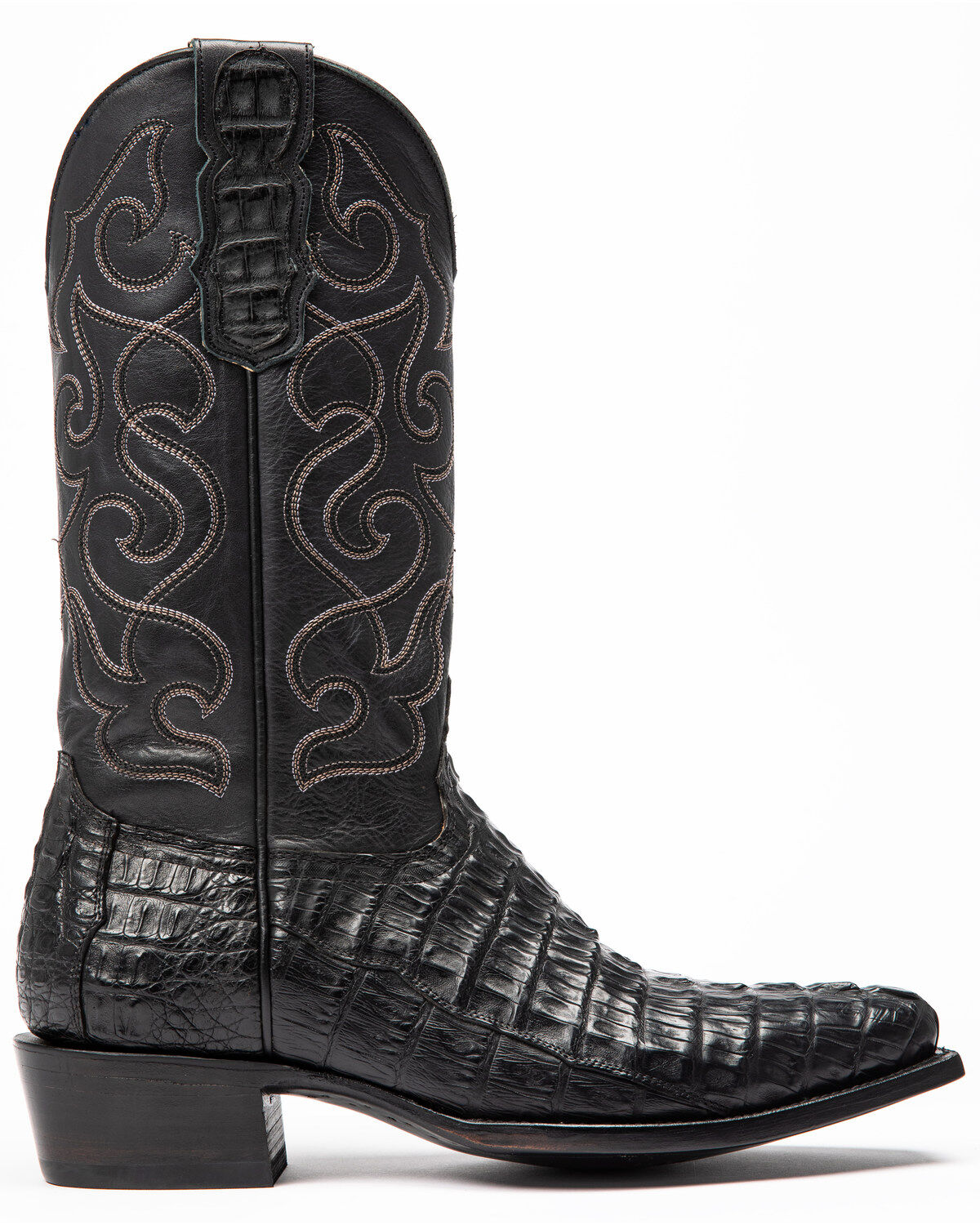 Image #2 - Moonshine Spirit Men's Rock City Fuscus Caiman Western Boots - Snip Toe, Black, hi-res