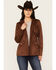 Image #1 - Shyanne Women's Faux Suede Fringe Blazer, , hi-res