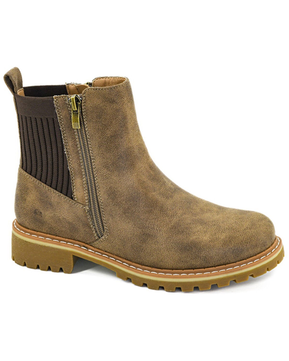 Corkys Women's Don't Be Difficult Booties - Round Toe, Tan, hi-res