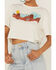Panhandle Women's Desert Graphic Cropped Short Sleeve Boxy Tee , Ivory, hi-res