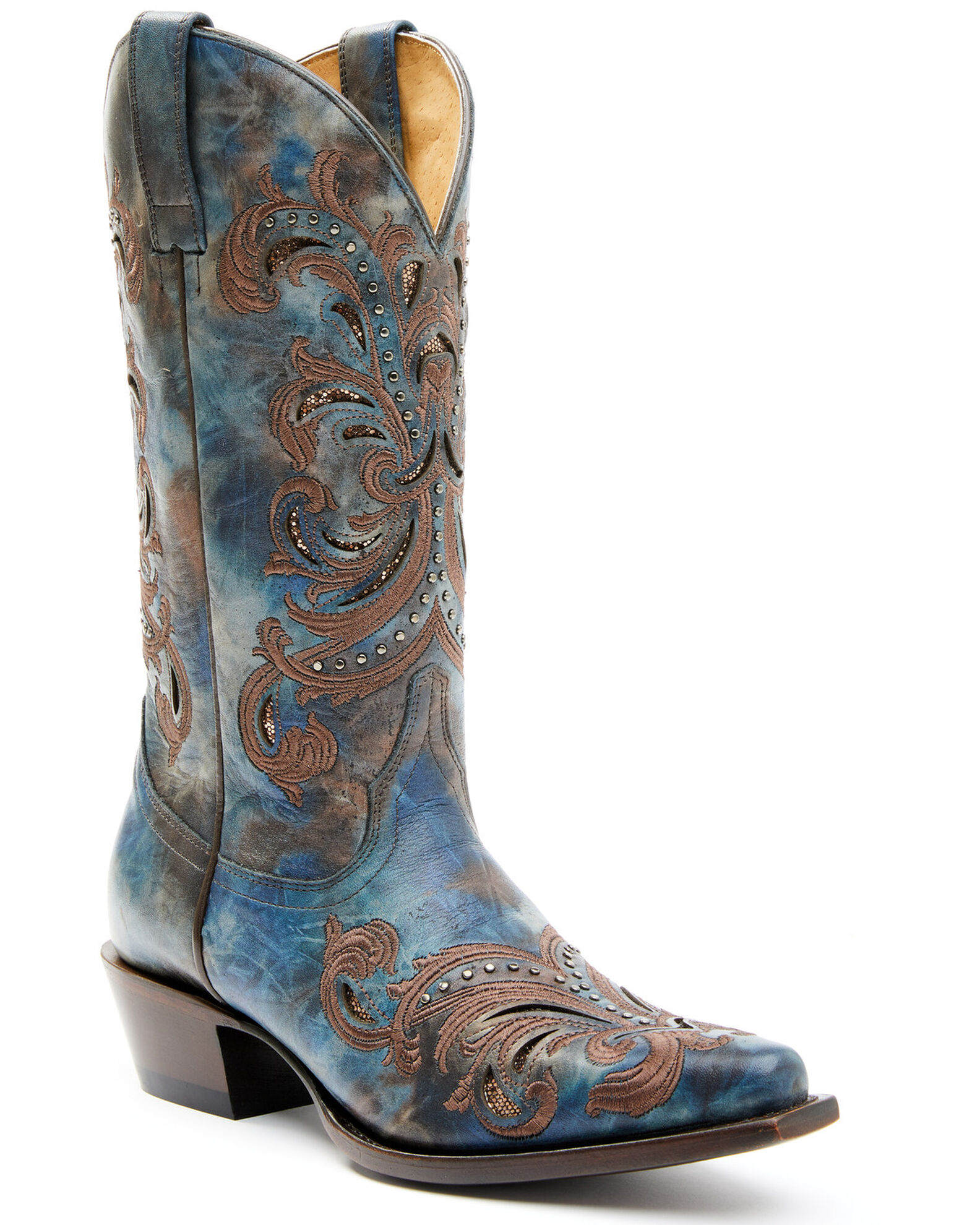 Blue western boots online