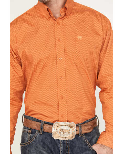 Image #3 - Cinch Men's Print Long Sleeve Button Down Western Shirt, , hi-res