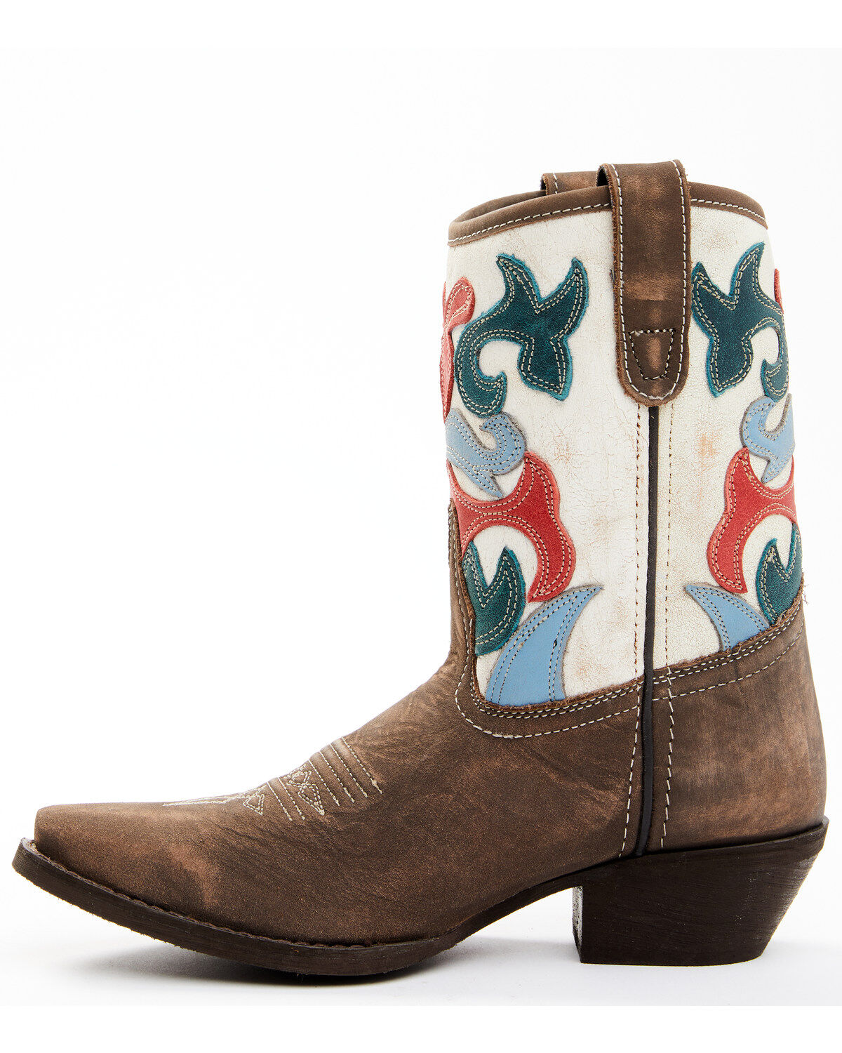 Image #3 - Laredo Women's Western Fashion Boots - Snip Toe, Cream/brown, hi-res