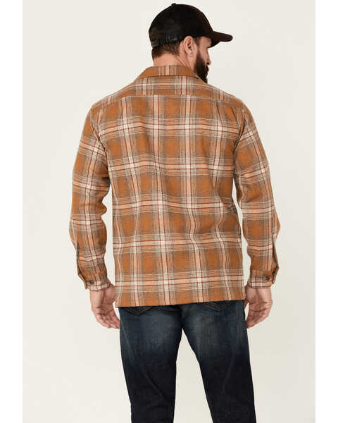 Pendleton Men's Board Ombre Plaid Long Sleeve Button-Down Western Shirt , Orange, hi-res
