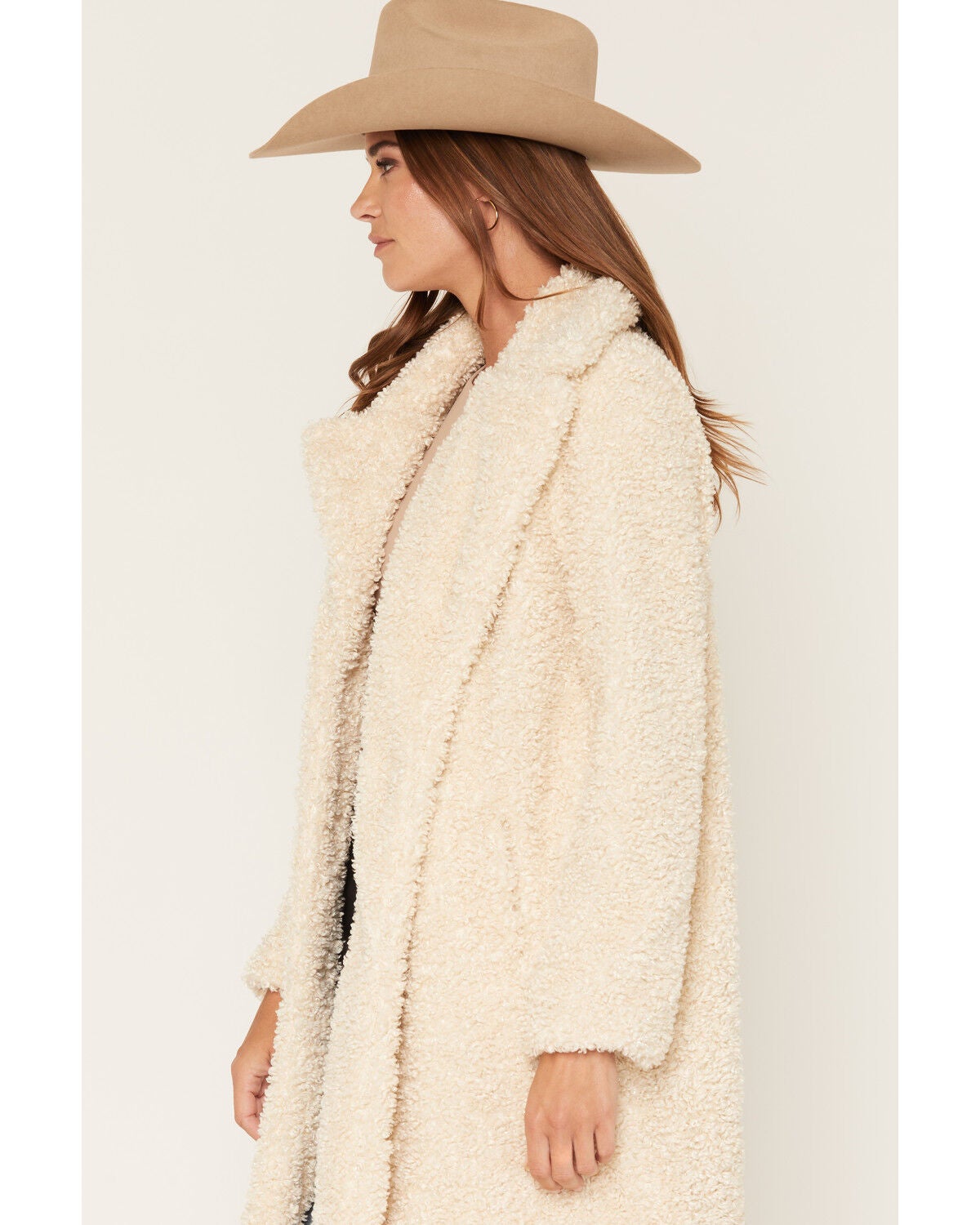 Image #2 - Becca Women's Sherpa Button Up Coat, Ivory, hi-res