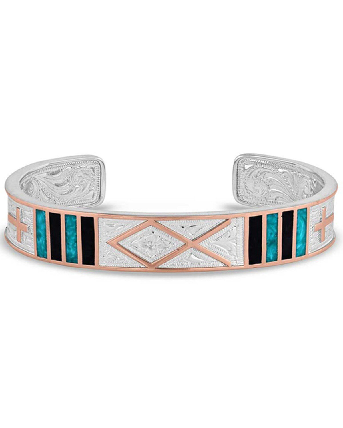 Image #1 - Montana Silversmiths Men's Fishermen of Faith Cuff Bracelet, Multi, hi-res