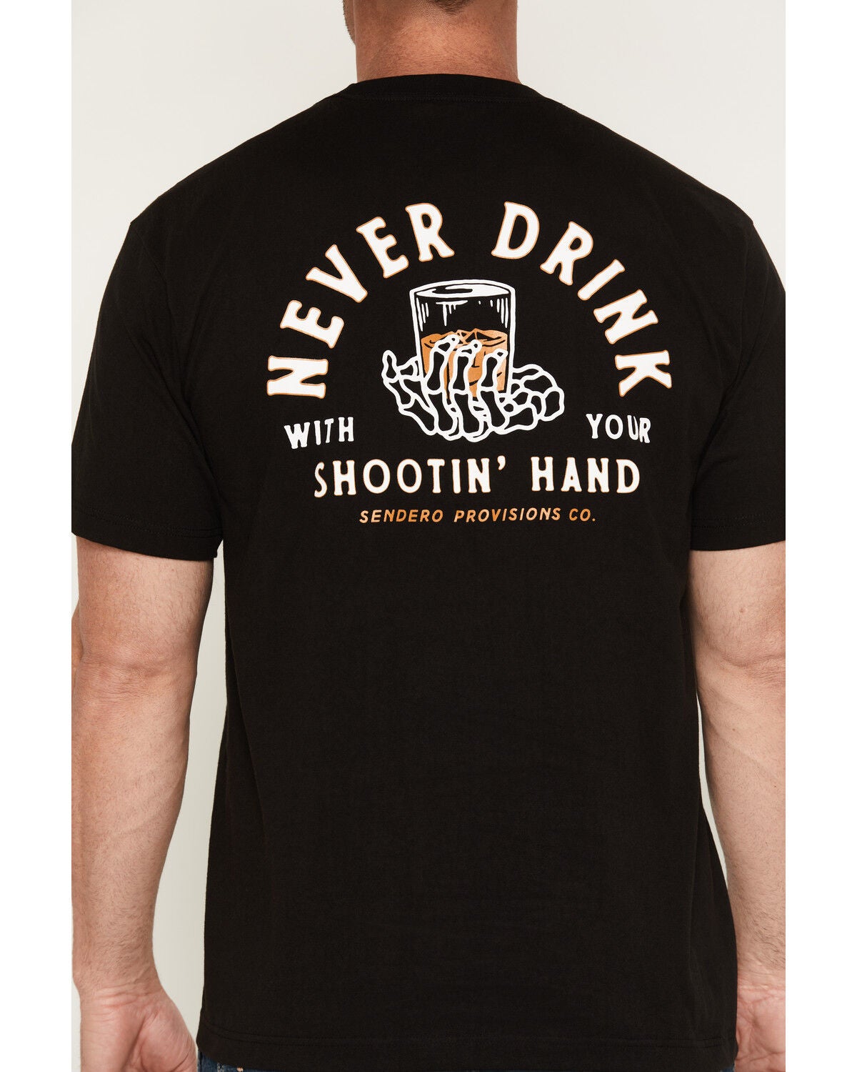 Image #4 - Sendero Provisions Men's Shootin' Hand Short Sleeve Graphic T-Shirt, Black, hi-res
