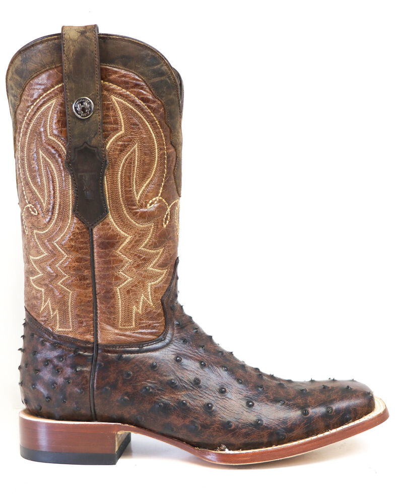 ostrich print boots