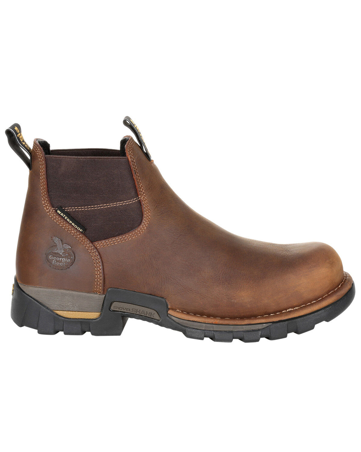 Image #2 - Georgia Boot Men's Eagle One Waterproof Chelsea Work Boots - Soft Toe, Brown, hi-res