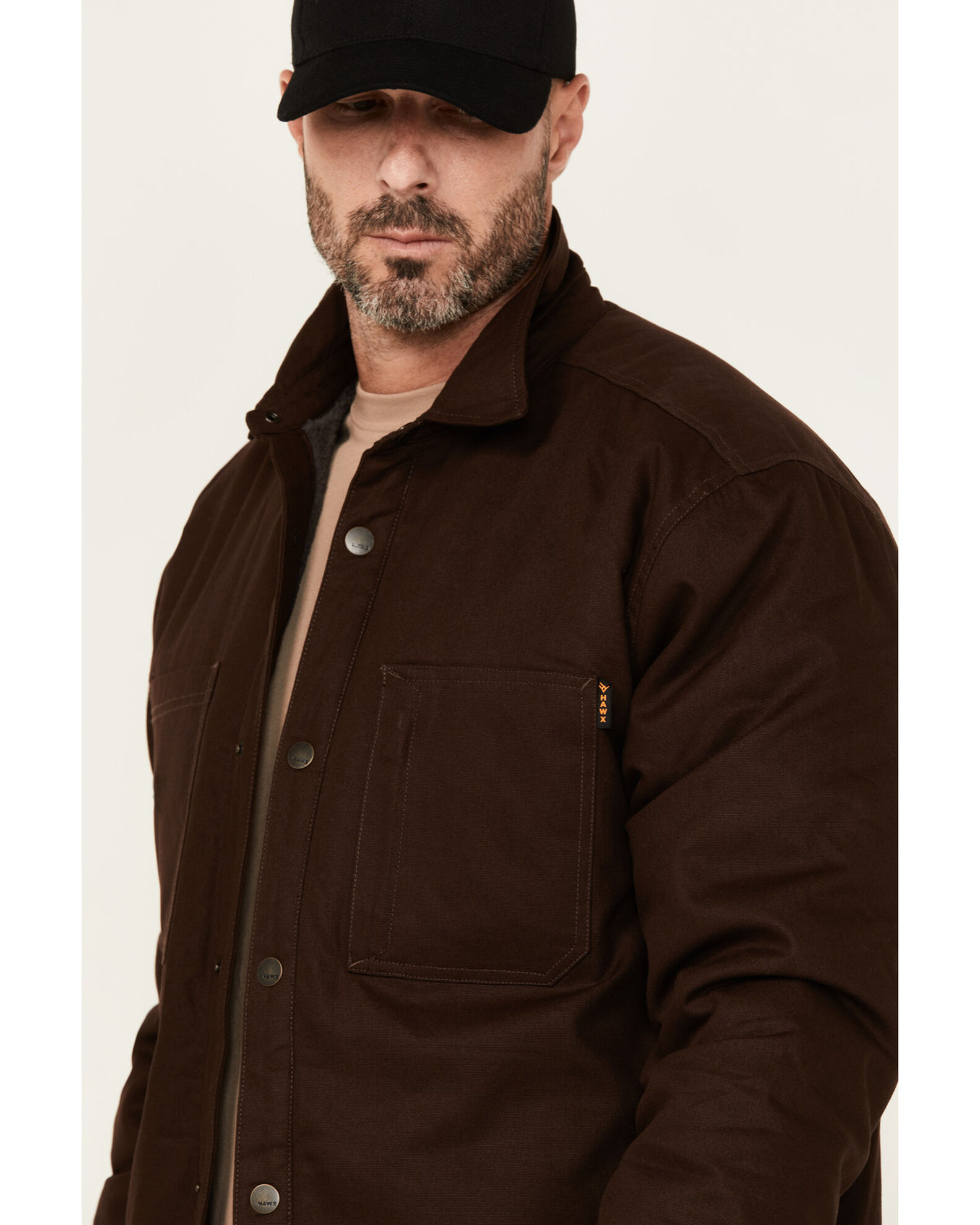 Product Name Hawx Men s Oakdale Sherpa Lined Waxed Shirt Jacket